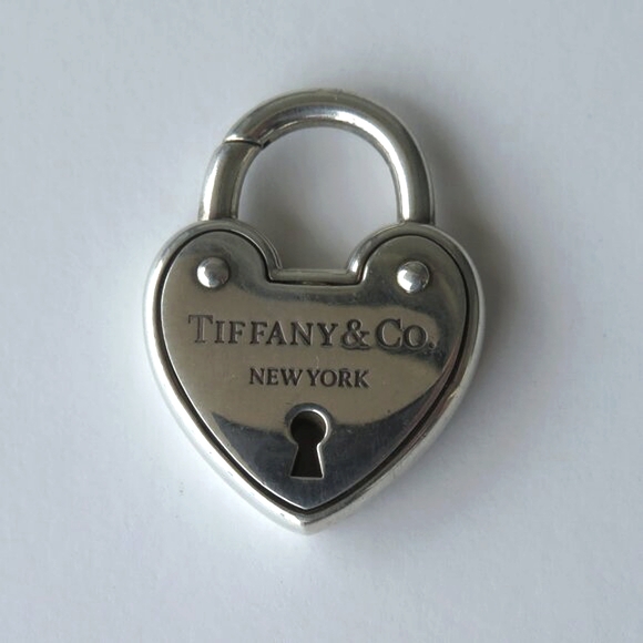 Tiffany's Heart Arc Lock Sterling Silver Charm Pendant - Picture 5 of 16